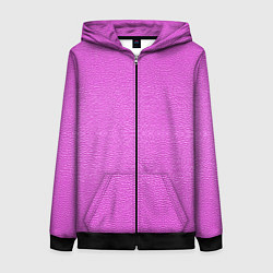 Женская толстовка на молнии Текстура розовой кожи