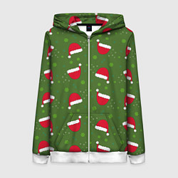 Женская толстовка на молнии Шапка Санты