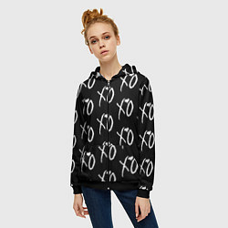 Толстовка на молнии женская The Weeknd XO, цвет: 3D-черный — фото 2