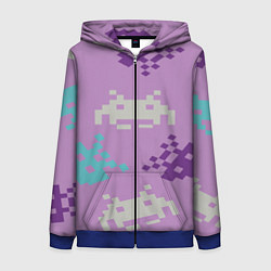 Женская толстовка на молнии Пиксели