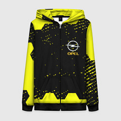 Женская толстовка на молнии Opel auto hexagon steel