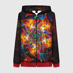 Женская толстовка на молнии Оптический дым текстура