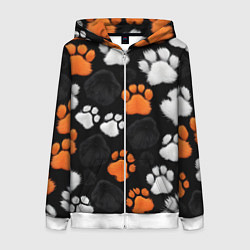 Женская толстовка на молнии Мохнатые лапки