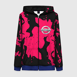 Женская толстовка на молнии Nissan fire pink