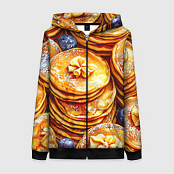 Женская толстовка на молнии Блинчики