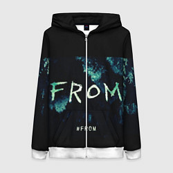 Женская толстовка на молнии Извне на фоне леса