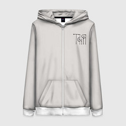 Женская толстовка на молнии Таня вязью - чёрная надпись