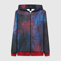 Женская толстовка на молнии Космическая паутина