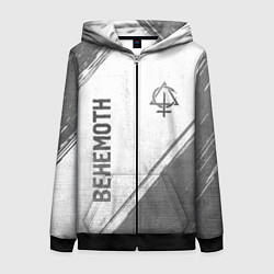 Толстовка на молнии женская Behemoth - white gradient вертикально, цвет: 3D-черный