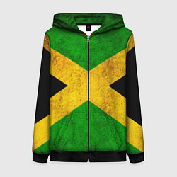 Женская толстовка на молнии Jamaica flag