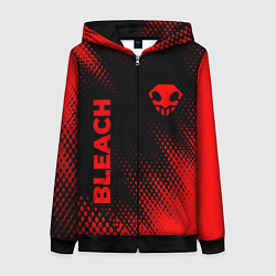 Толстовка на молнии женская Bleach - red gradient вертикально, цвет: 3D-черный