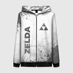 Толстовка на молнии женская Zelda - white gradient вертикально, цвет: 3D-черный