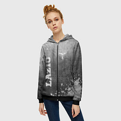 Толстовка на молнии женская Lazio - grey gradient вертикально, цвет: 3D-черный — фото 2