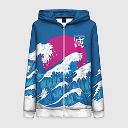 Толстовка на молнии женская Корпус бойни демонов - Kisatsutai, цвет: 3D-белый