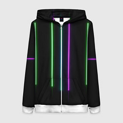 Женская толстовка на молнии Neon stripes