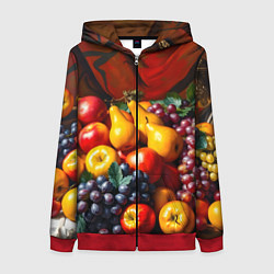 Женская толстовка на молнии Фруктовый натюрморт