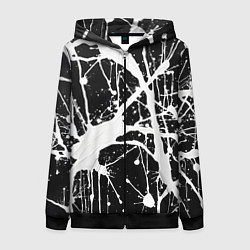 Женская толстовка на молнии Брызги белой краски