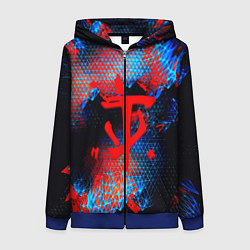 Женская толстовка на молнии Doom космическая абстракция