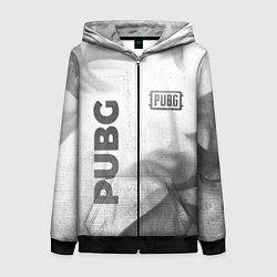 Толстовка на молнии женская PUBG - white gradient вертикально, цвет: 3D-черный