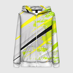 Женская толстовка на молнии Color white light green