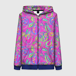 Женская толстовка на молнии Неоновые фрукты