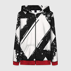 Женская толстовка на молнии Color black white