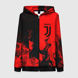 Толстовка на молнии женская Juventus огненнный, цвет: 3D-черный
