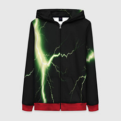 Женская толстовка на молнии Lightning yellow текстура
