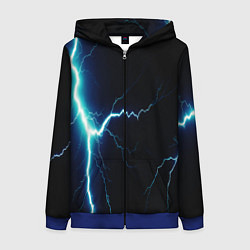 Женская толстовка на молнии Lightning light blue
