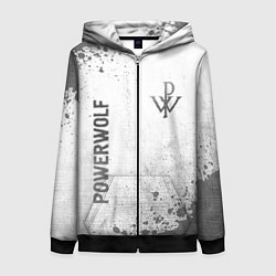 Женская толстовка на молнии Powerwolf - white gradient вертикально