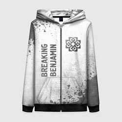 Женская толстовка на молнии Breaking Benjamin - white gradient вертикально