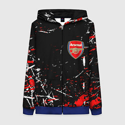 Толстовка на молнии женская Арсенал штрихи красок, цвет: 3D-синий