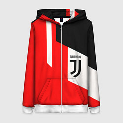 Толстовка на молнии женская Juventus sport geometry, цвет: 3D-белый