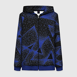 Женская толстовка на молнии Triangles with dots