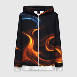 Женская толстовка на молнии The color is fire orange