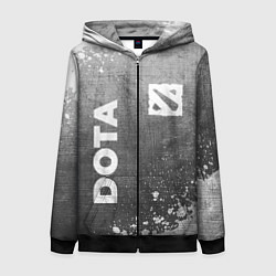 Женская толстовка на молнии Dota - grey gradient вертикально