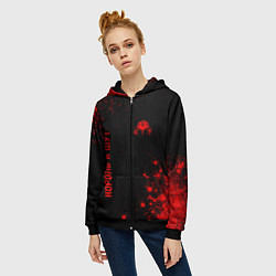 Толстовка на молнии женская Король и Шут - red gradient вертикально, цвет: 3D-черный — фото 2