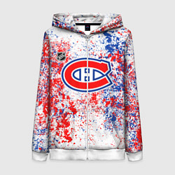 Толстовка на молнии женская Montreal Canadiens NHL white, цвет: 3D-белый