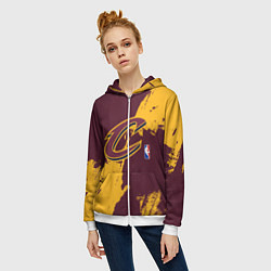 Толстовка на молнии женская Cleveland Cavaliers NBA team, цвет: 3D-белый — фото 2