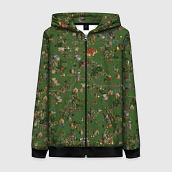 Толстовка на молнии женская Земли Оплота - Герои 3, цвет: 3D-черный