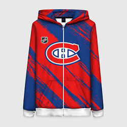 Женская толстовка на молнии Монреаль Канадиенс - брызги