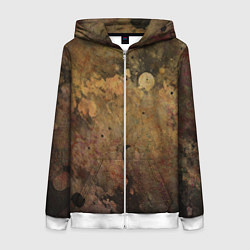 Женская толстовка на молнии Абстракция - dark pink paint spill