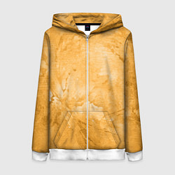 Женская толстовка на молнии Абстракция - bright yellow