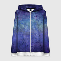 Женская толстовка на молнии Абстракция - blue tunnel