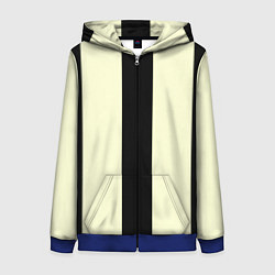 Женская толстовка на молнии Color black beige line