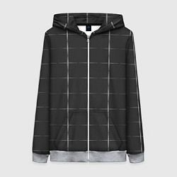 Женская толстовка на молнии Color grey white lines