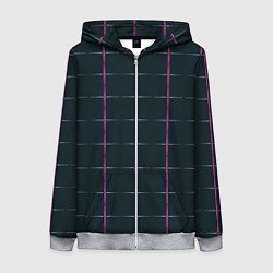 Женская толстовка на молнии Color black stripes