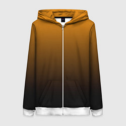 Женская толстовка на молнии Orange gradient