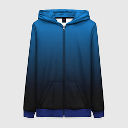 Женская толстовка на молнии Blue gradient