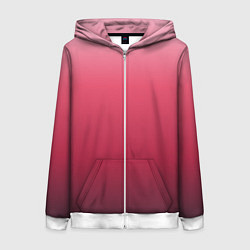 Женская толстовка на молнии Градиент гранатовый